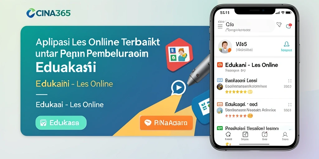 Antarmuka CINA365 yang ramah pengguna untuk Les Online.