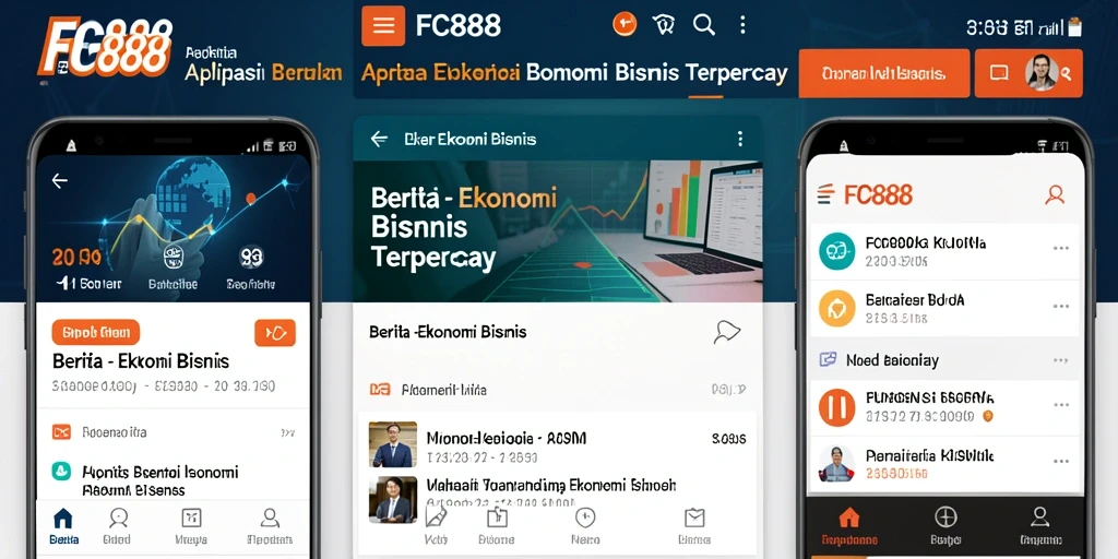 Antarmuka FC888 menunjukkan berita ekonomi terbaru dan analisis bisnis.