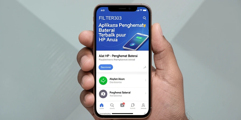 Tampilan antarmuka FILTER303 yang sederhana dan ramah pengguna.