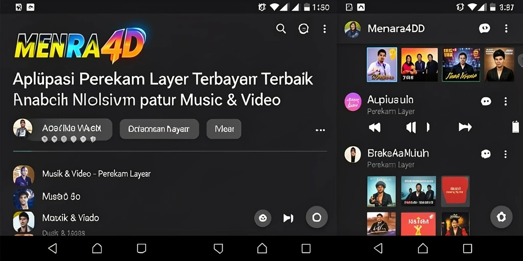 Antarmuka MENARA4D saat merekam layar dengan mudah.