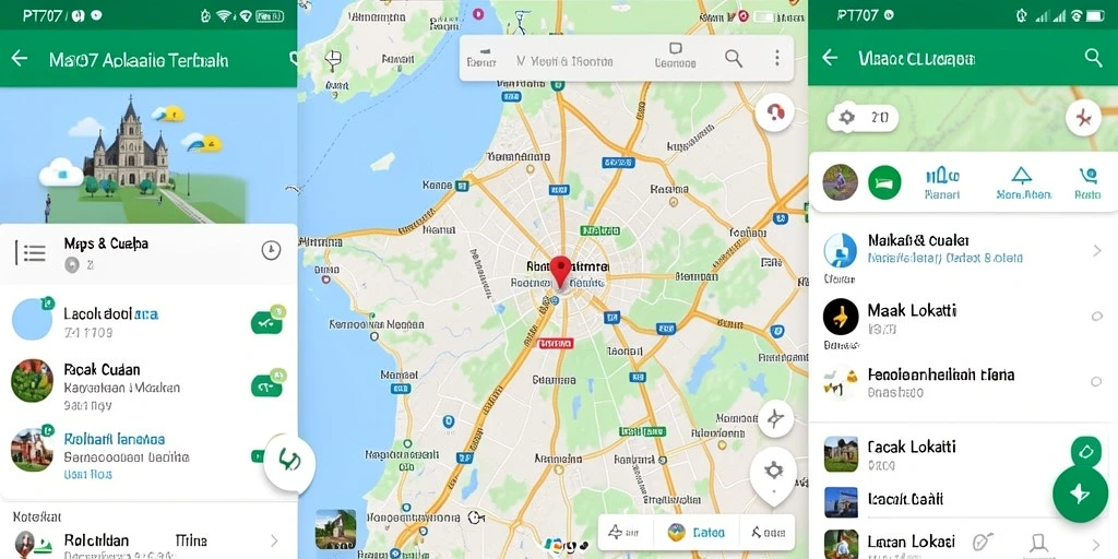 Antarmuka aplikasi PT707 yang intuitif untuk melacak lokasi.