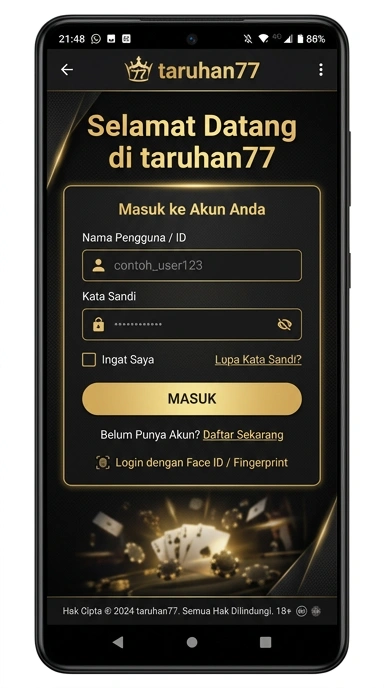 Masuk Akun Taruhan77 dengan Mudah